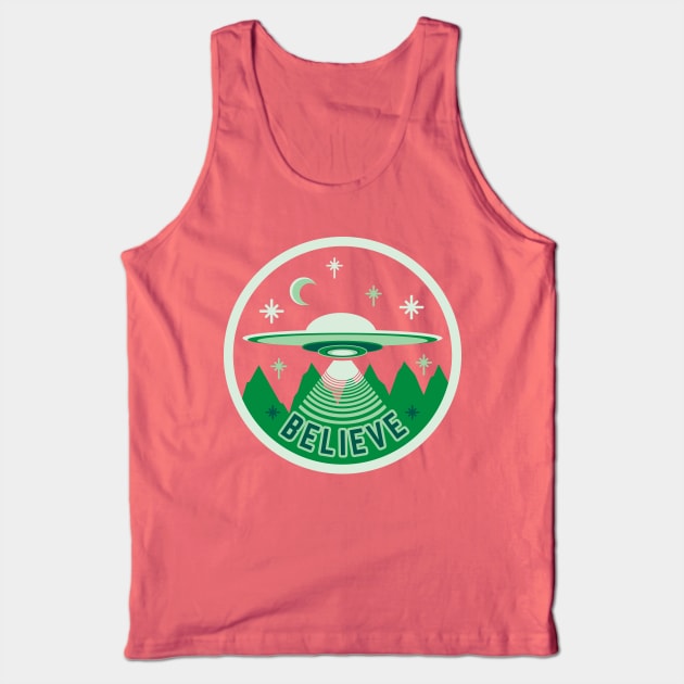 UFO Believer Tank Top by BeeryMethod